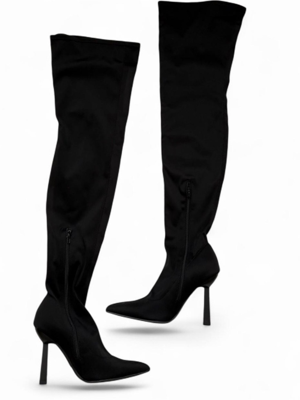 Black Over-the-Knee Stiletto Boots - Elegant Women's High Heel Boots